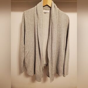 Velvet by Graham & Spencer open front cardigan. Light heathered grey. Size M.
